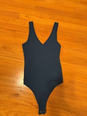 Abercrombie & Fitch Dark Teal V‑Neck Bodysuit